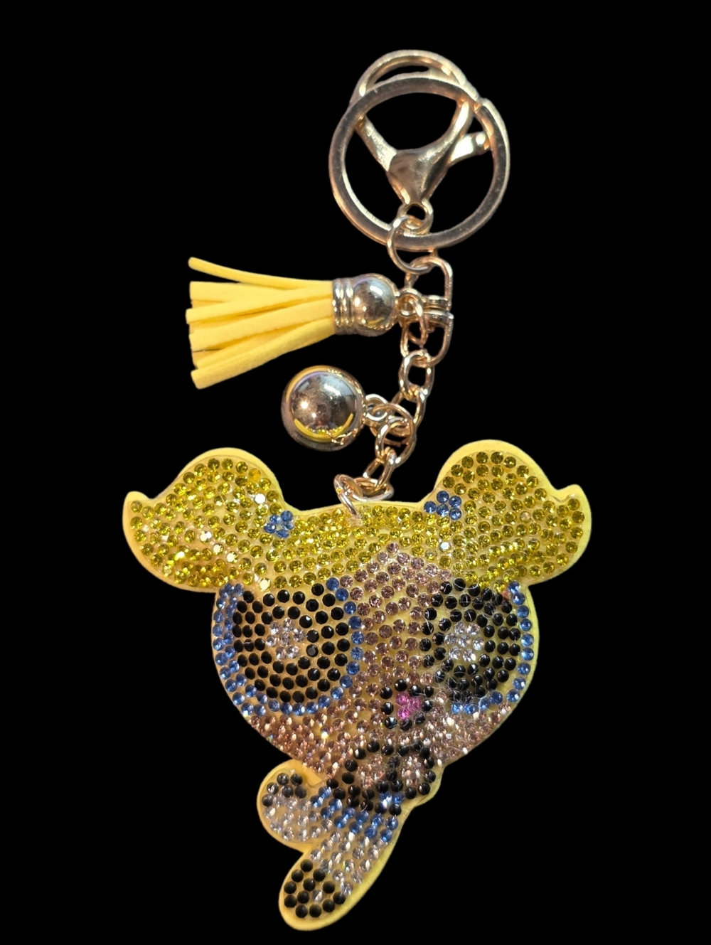 Crystal Power Puff Girl Bag Charm Keychain Charm - Bubbles